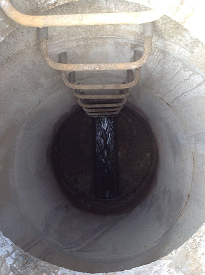 manhole before